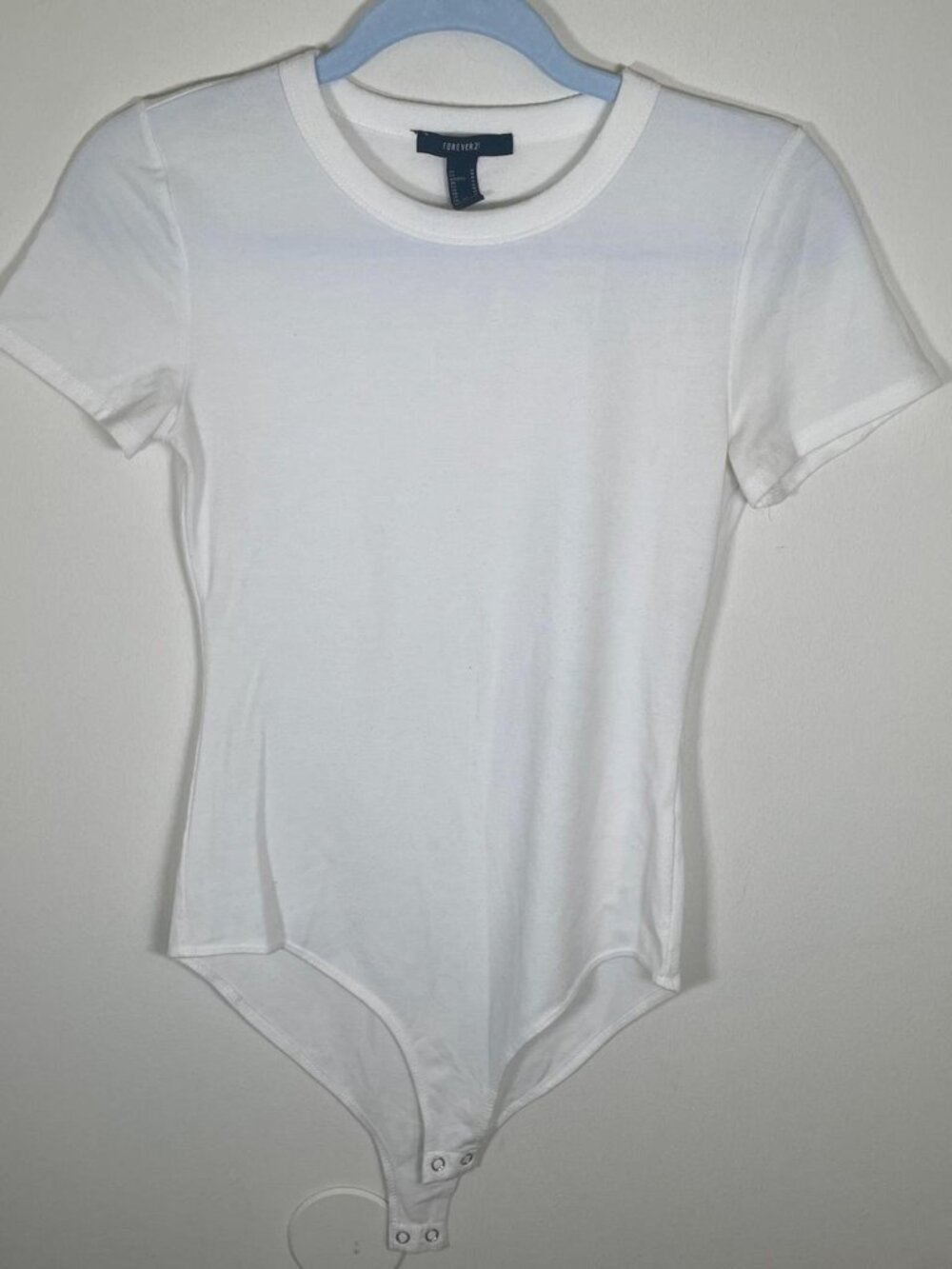 Forever 21 White Short Sleeve Bodysuit